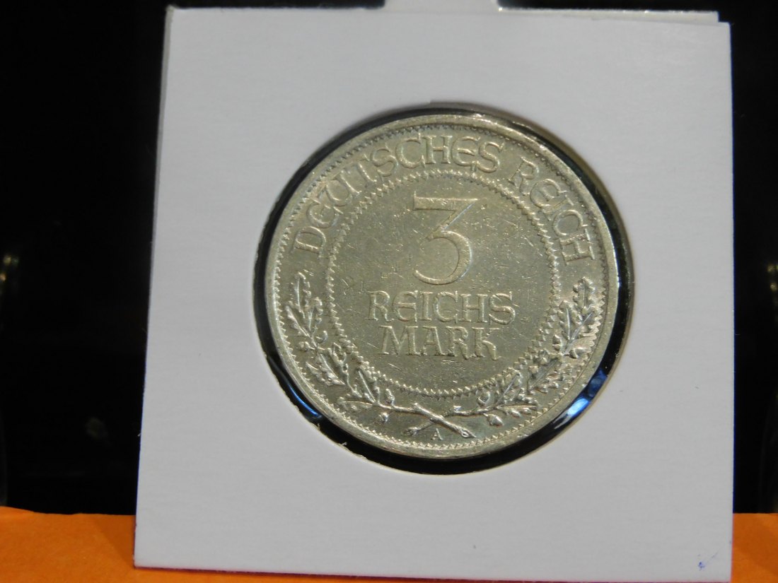  GERMANY 3 MARK 1926 WEIMAR.GRADE-PLEASE SEE PHOTOS.   