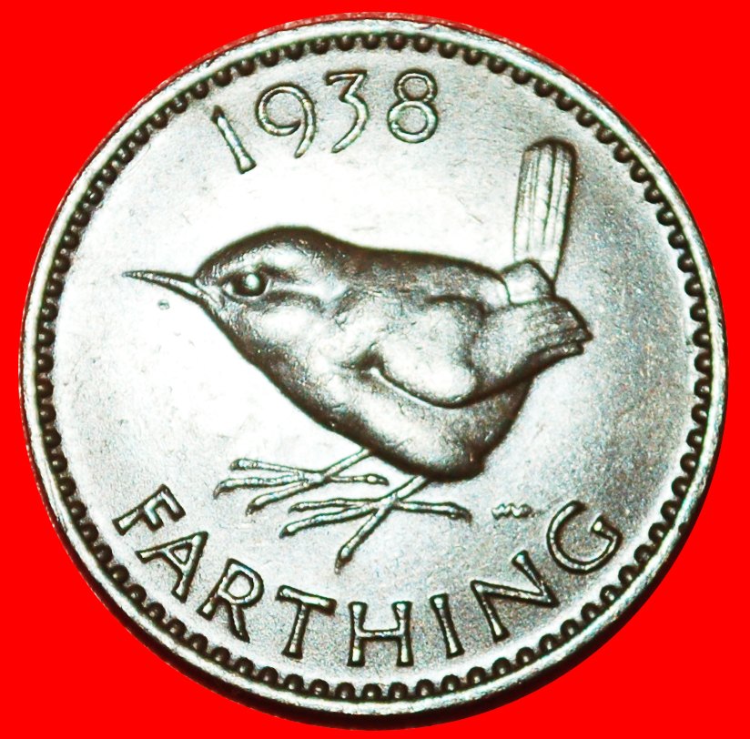  * ZAUNKÖNIG: GROSSBRITANNIEN ★ FARTHING 1938! GEORG VI. (1937-1952)★OHNE VORBEHALT!   