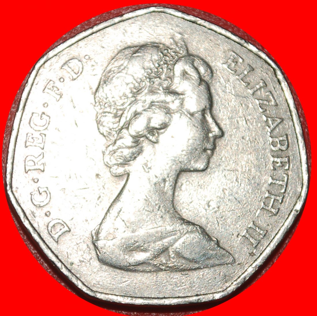  * 9 HANDS OF EUROPE: GREAT BRITAIN★50 NEW PENCE 1973! ELIZABETH II (1953-2022)★LOW START★NO RESERVE!   
