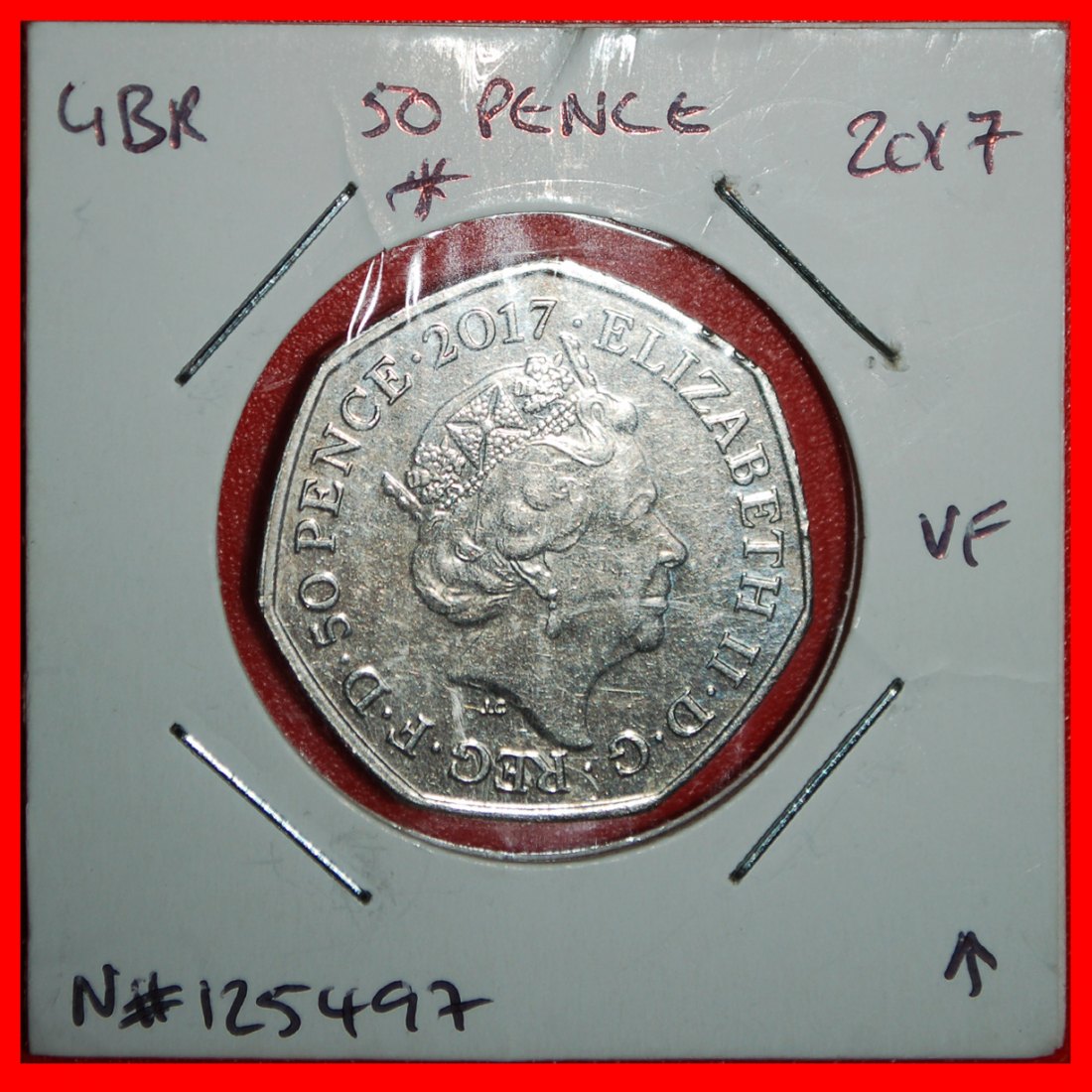  * RABBIT 1904:GREAT BRITAIN★50 PENCE 2017 MINT LUSTRE★ELIZABETH II (1953-2022)★LOW START★NO RESERVE!   