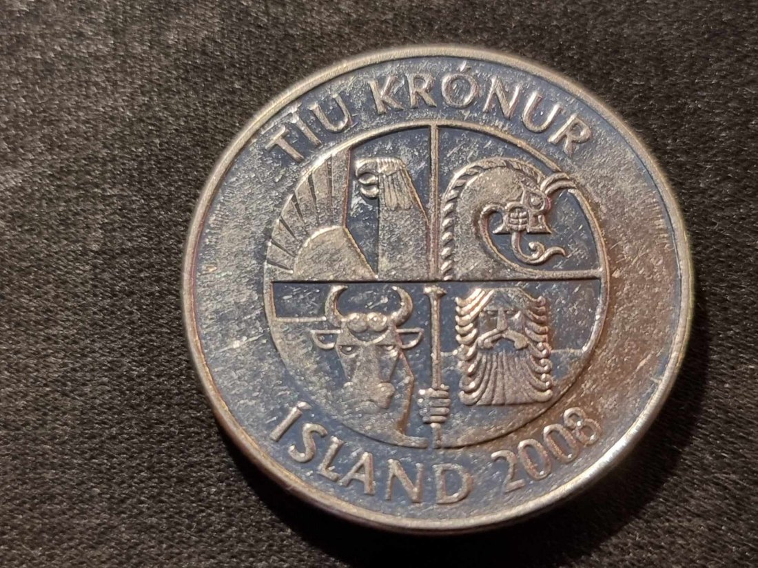  Island 10 Kronen 2008 VZ   