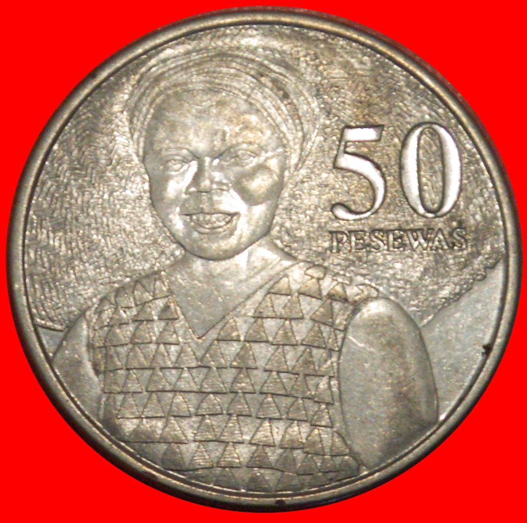 * KANADA (2007-2020): GHANA ★ 50 PESEWAS 2007 MARKTFRAU! ★OHNE VORBEHALT!