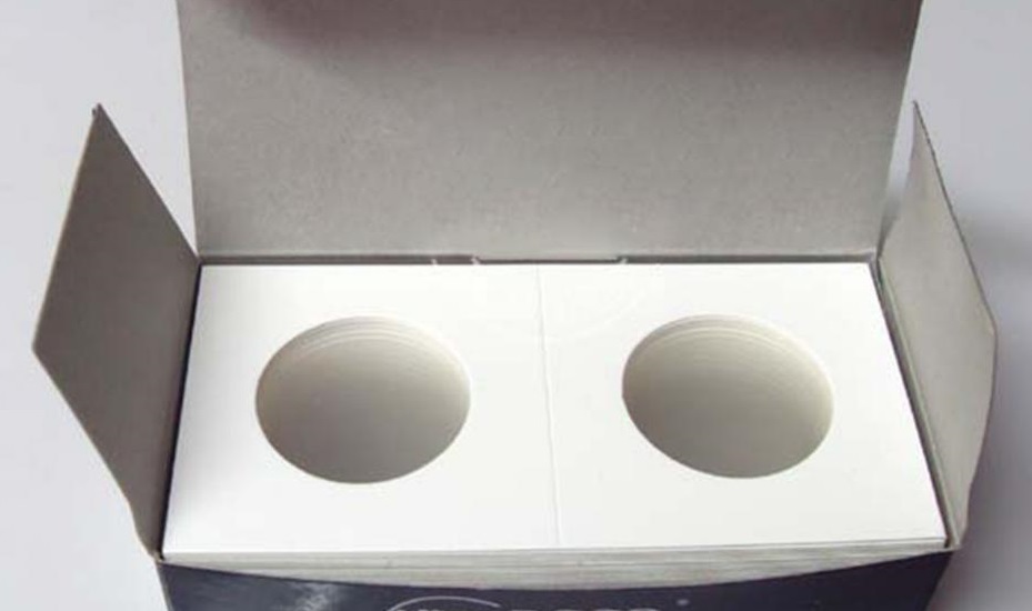 Münzrähmchen 50x50mm für Münzen und Medaillen bis 35mm Durchmesser zum Heften