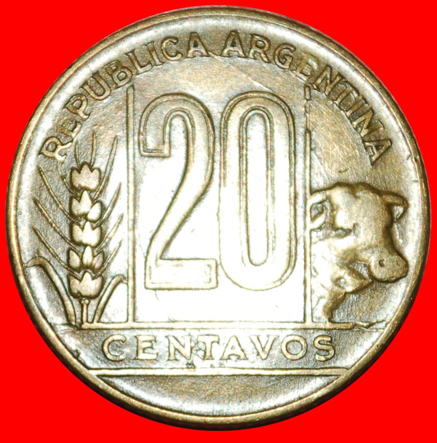 * COW (1942-1950): ARGENTINA ★ 20 CENTAVOS 1950! LOW START ★ NO RESERVE!