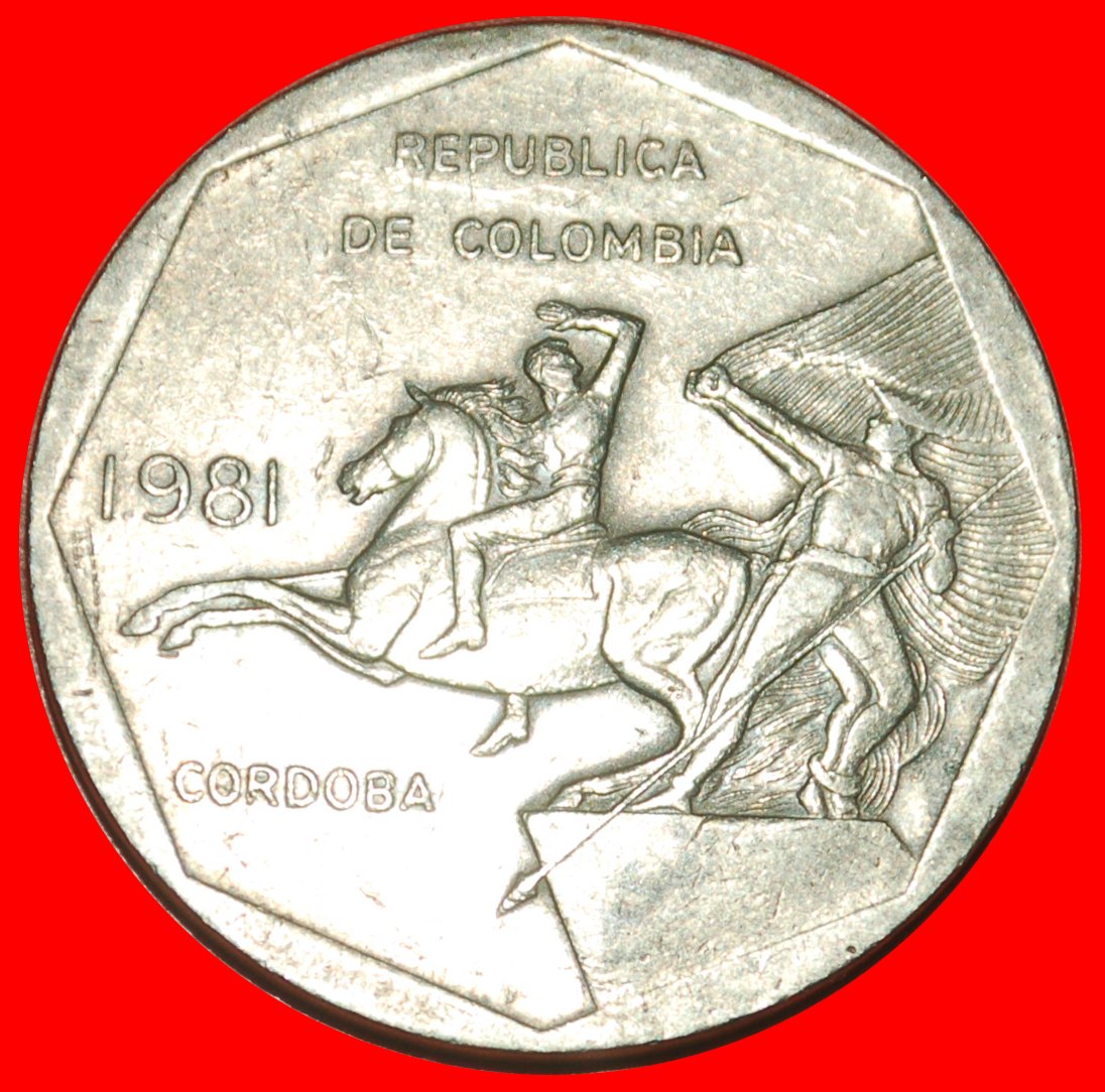 * KARTE (1981-1989): KOLUMBIEN ★ 10 PESO 1981 CORDOVA (1799-1829)! OHNE VORBEHALT!