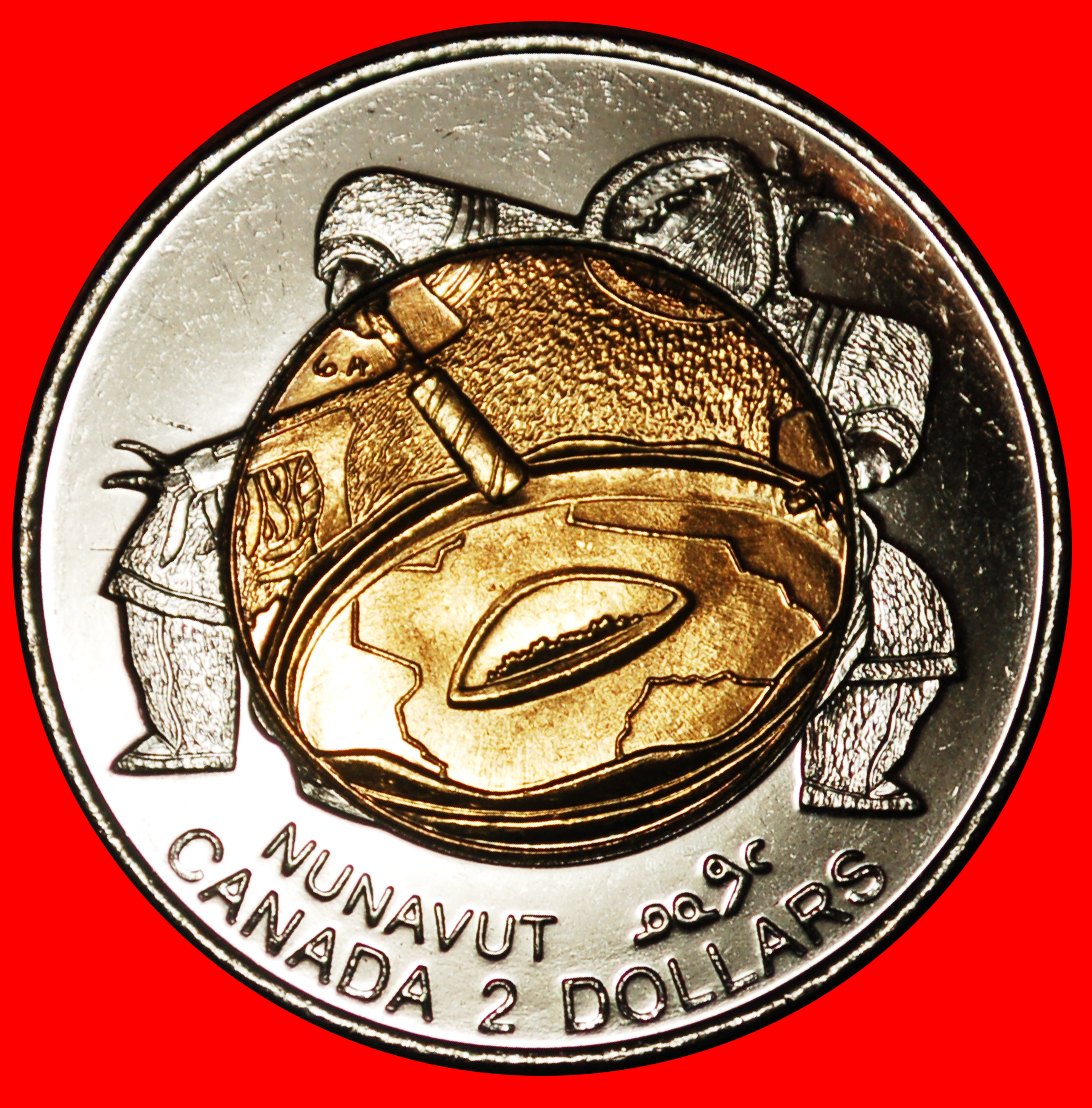  Ⰶ NUNAVUT KEIN MAULTIER: KANADA★2 DOLLAR 1999 STG! ELISABETH II. (1953-2022) ★OHNE VORBEHALT   