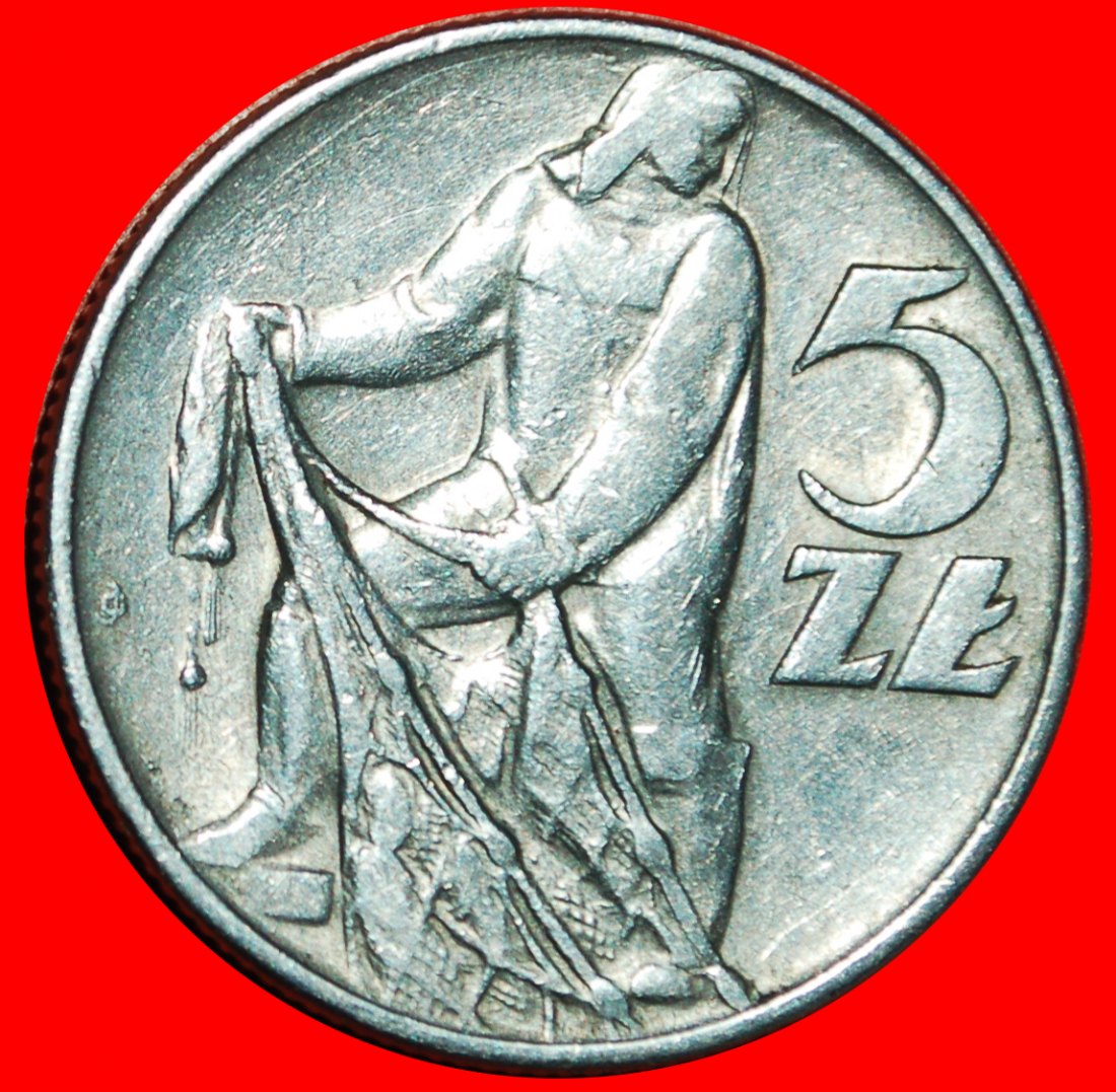 Ⰶ SOZIALISTISCHE FISCHER (1958-1974): POLEN ★ 5 ZLOTY 1973 UNGEWÖHNLICH!★OHNE VORBEHALT!