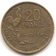  Frankreich 20 Francs 1951  #220   