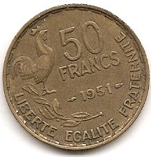  Frankreich 50 Francs 1951  #210   