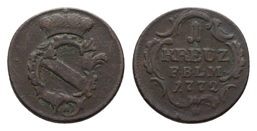  Baden; Kleinmünze 1772   
