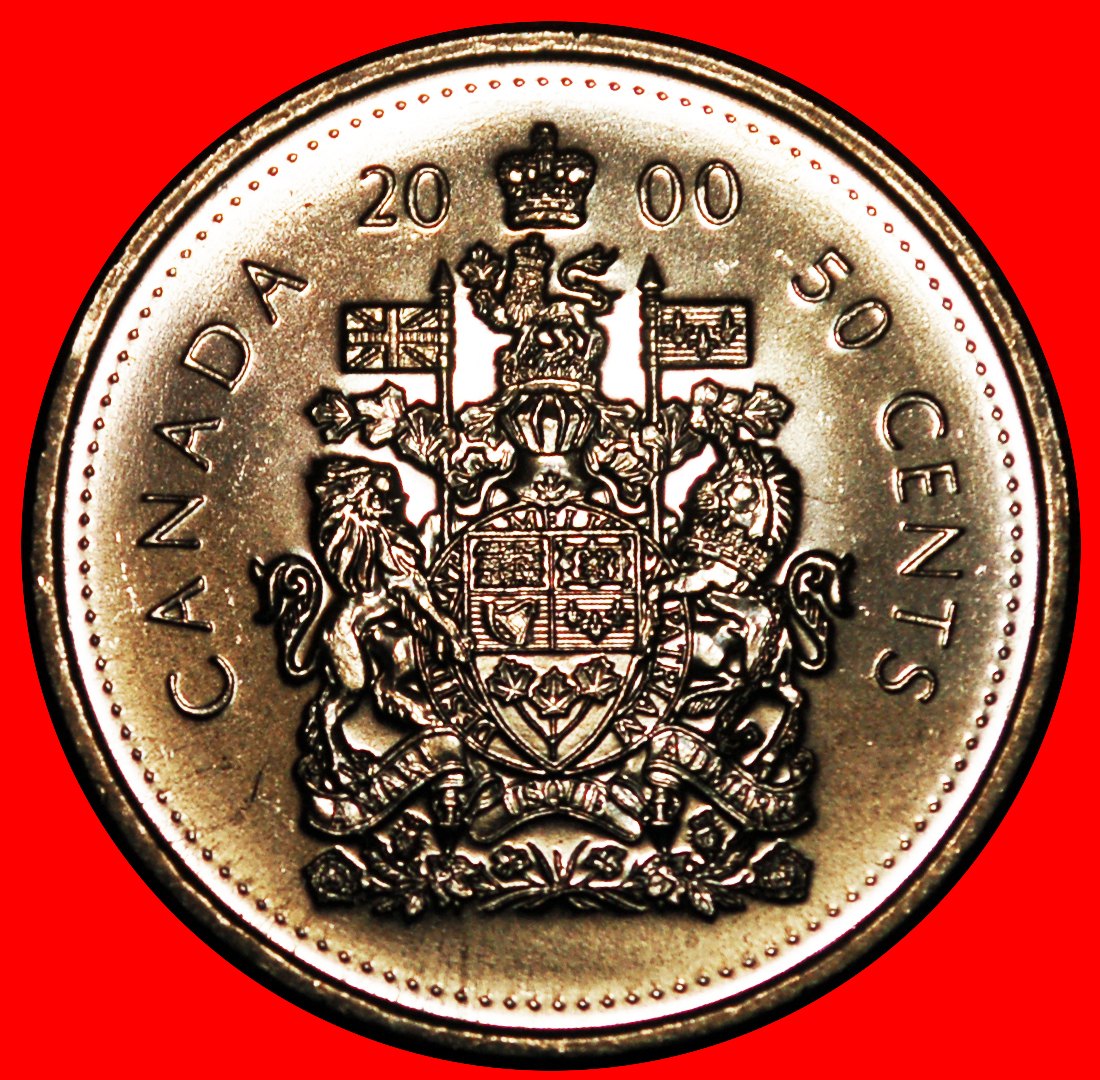 Ⰶ LÖWE (1997-2000): CANADA ★ 50 CENT 2000 STG STEMPELGLANZ! ELISABETH II. (1953-2022★OHNE VORBEHALT!