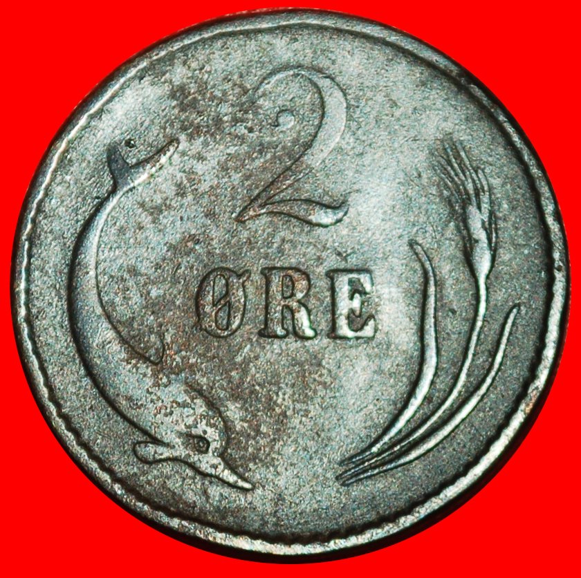 Ⰶ DOLPHIN (1874-1906): DENMARK ★ 2 ORE 1875! CHRISTIAN IX (1863-1906) ★LOW START ★ NO RESERVE!