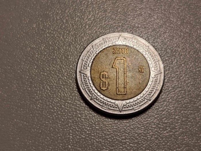 Mexiko 1 Pesos 2018 Umlauf   
