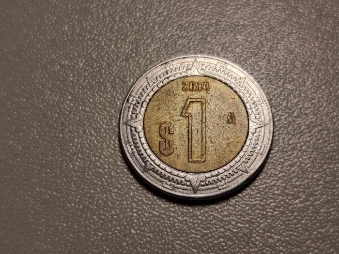  Mexiko 1 Pesos 2014 Umlauf   