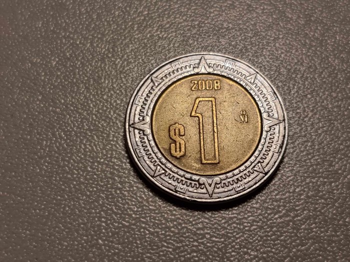  Mexiko 1 Pesos 2008 Umlauf   
