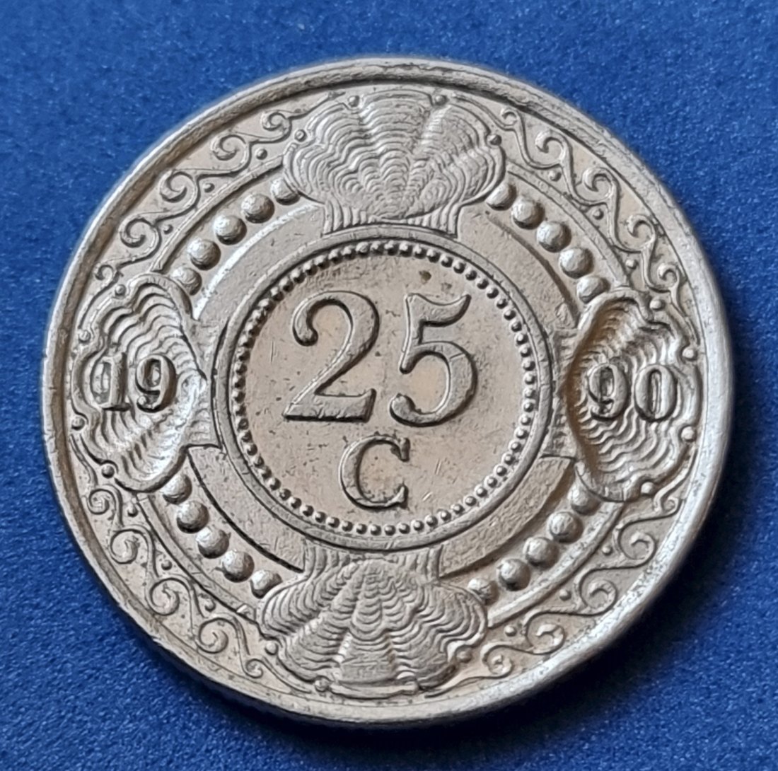 12533(5) 25 Cent (Niederländische Antillen) 1990 in vz ........................ von Berlin_coins