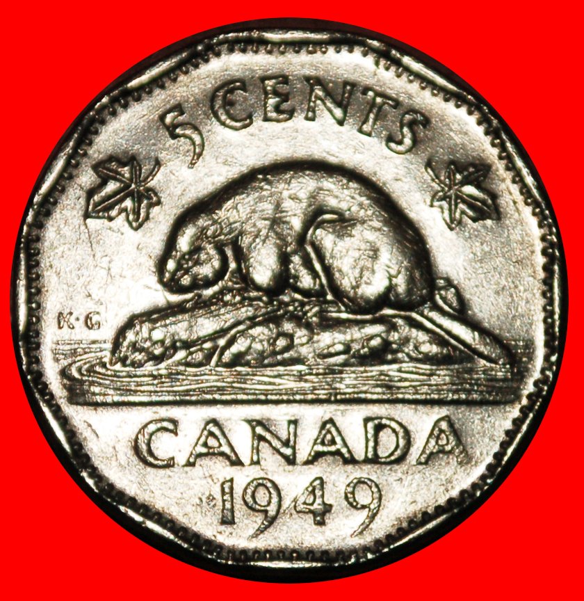 Ⰶ KEIN INDIEN (1948-1950): KANADA ★ 5 CENT 1949! GEORG VI. (1937-1952)★OHNE VORBEHALT!