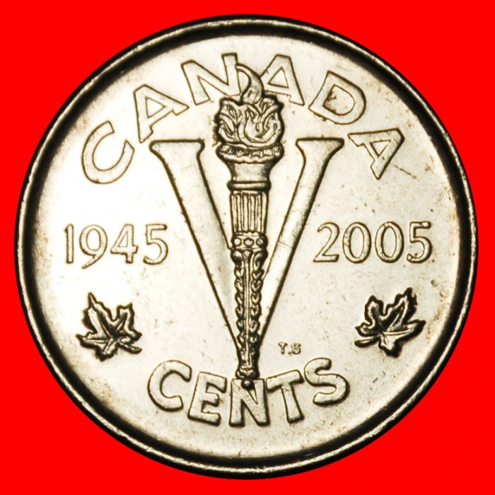 ⰆOHNE MORSEZEICHEN:KANADA★5 CENT 1945-2005 VZGL STEMPELGLANZ★ELISABETH II. 1953-2022★OHNE VORBEHALT!