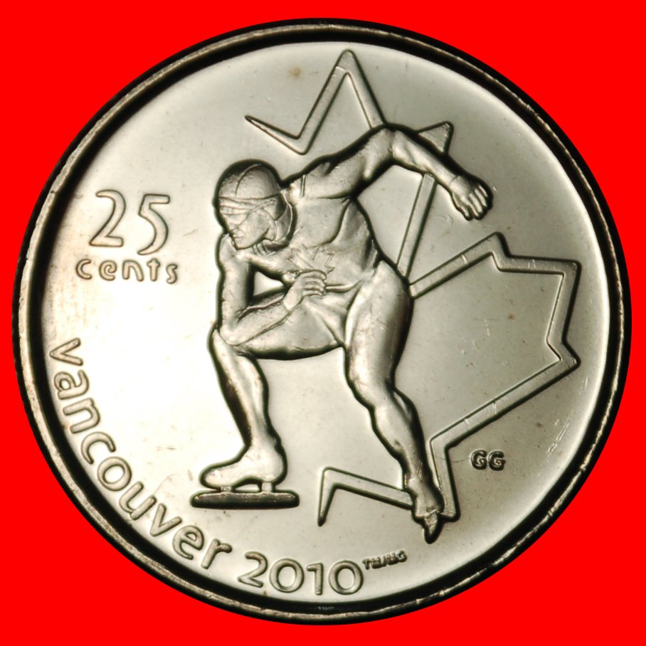 Ⰶ SKATEN 2010: KANADA ★ 25 CENT 2009 STG STEMPELGLANZ! ★ELISABETH II. 1953-2022★OHNE VORBEHALT!