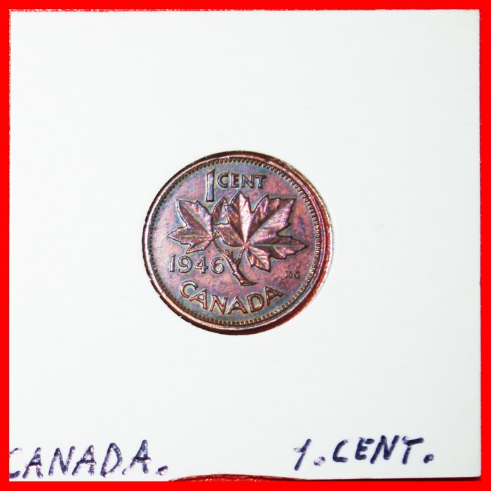Ⰶ MIT INDIEN (1937-1947): KANADA ★ 1 CENT 1946! GEORG VI. (1937-1952) IN PACKUNG! ★OHNE VORBEHALT!