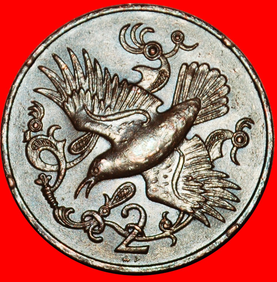 Ⰶ GROSSBRITANNIEN (1980-1983):INSEL MAN★2 PENCE 1980AD KRÄHE★ELISABETH II. 1953-2022★OHNE VORBEHALT!