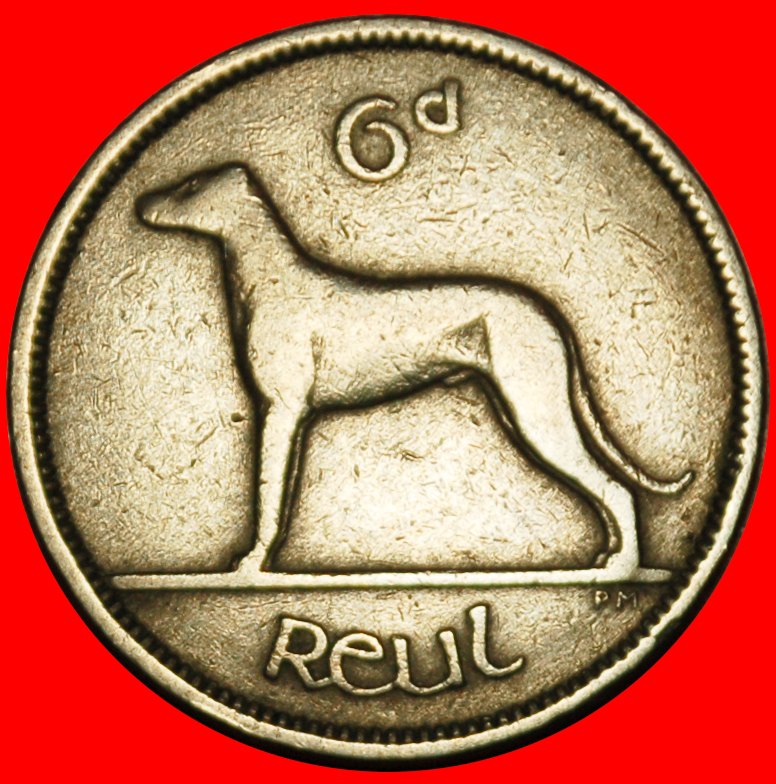 Ⰶ GREAT BRITAIN (1942-1969): IRELAND ★ 6 PENCE 1946 IRISH WOLFHOUND!★LOW START ★ NO RESERVE!