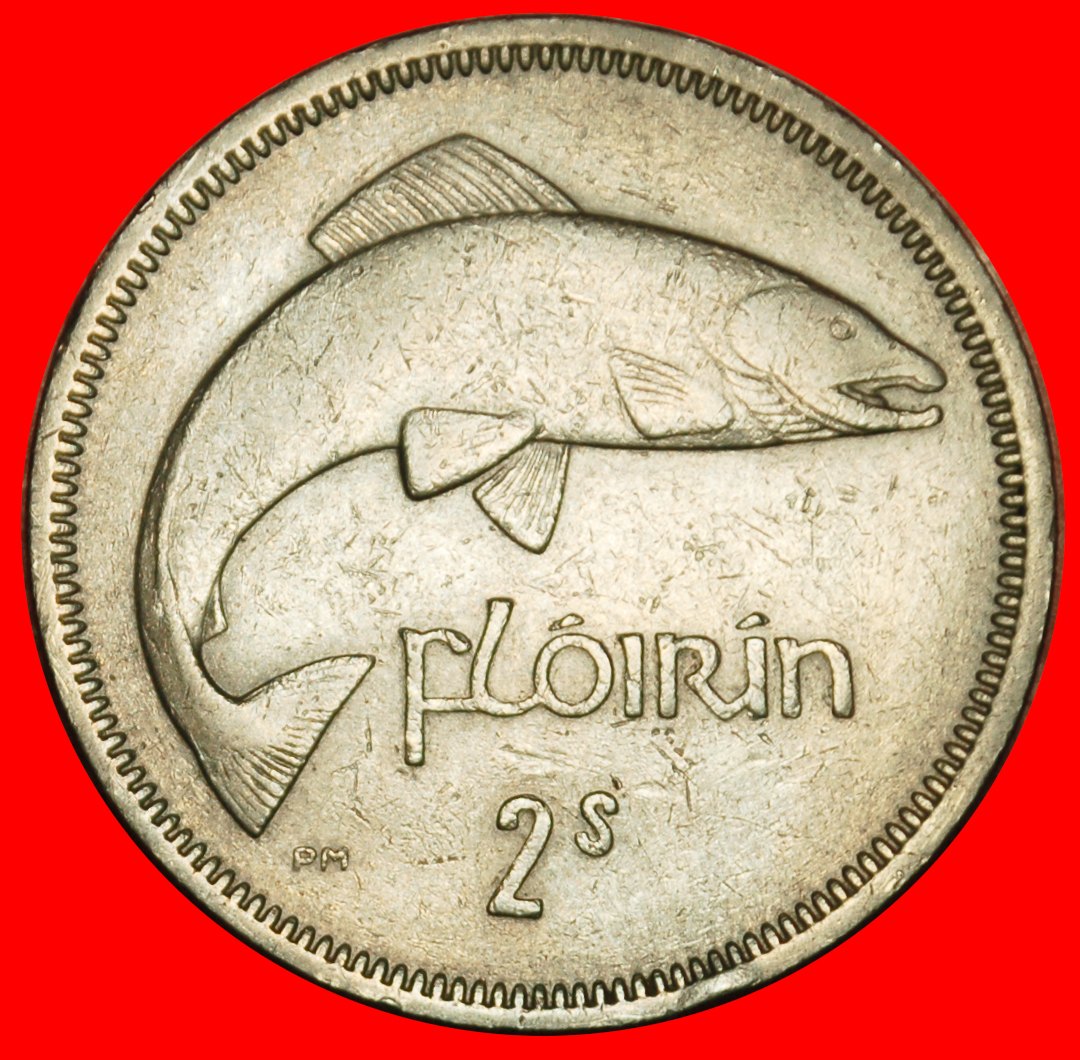 Ⰶ GROSSBRITANNIEN (1939-1968): IRLAND ★ 2 SHILLING-FLORIN 1962 LACHS! ★OHNE VORBEHALT!