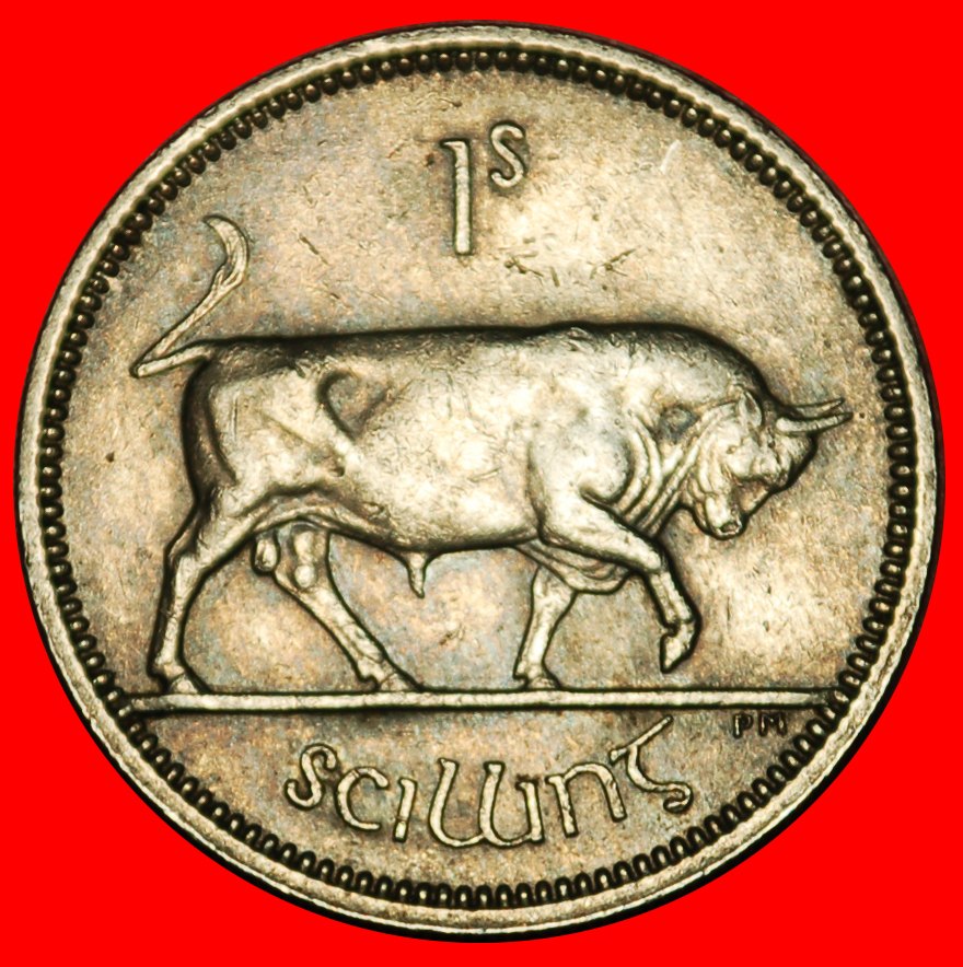 Ⰶ GREAT BRITAIN (1951-1968): IRELAND ★ 1 SHILLING 1962 BULL! LOW START ★ NO RESERVE!