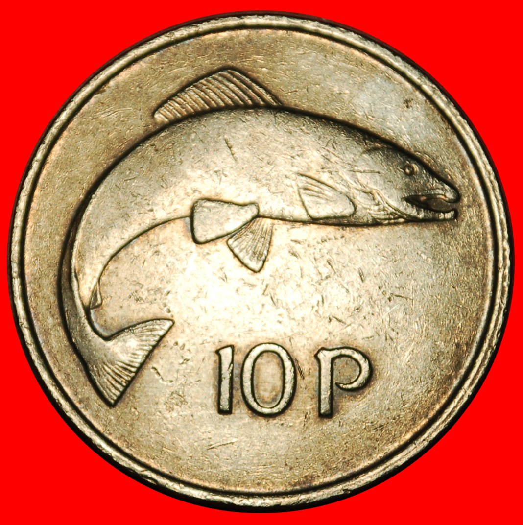 Ⰶ GREAT BRITAIN (1969-1986): IRELAND ★ 10 PENCE 1978 SALMON FISH! LOW START ★ NO RESERVE!
