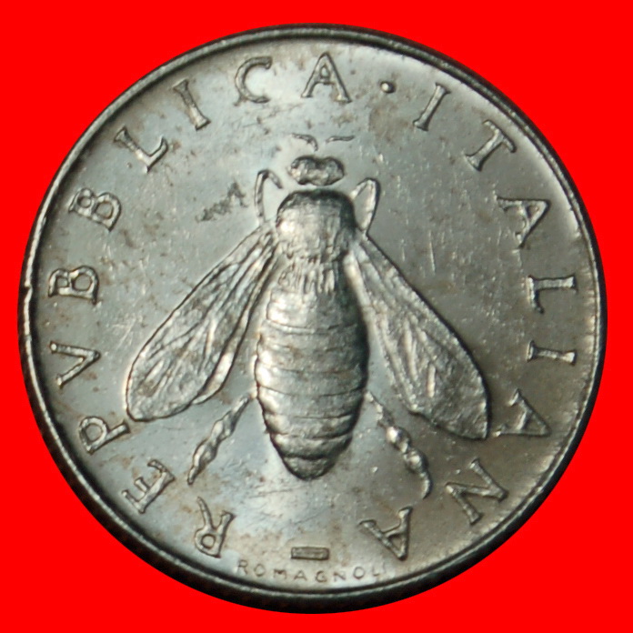  Ⰶ BEE (1951-2001): ITALY ★ 2 LIRAS 1970R OLIVES UNC MINT LUSTRE! LOW START ★ NO RESERVE!   