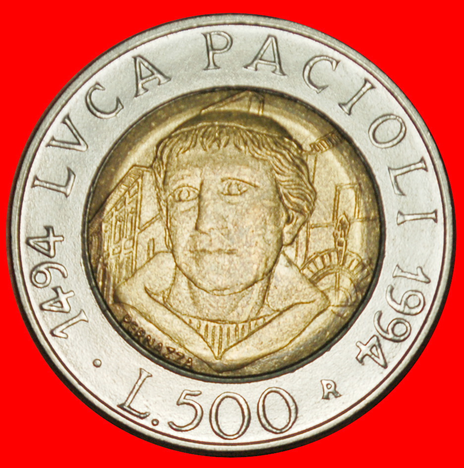 Ⰶ ARCHITEKTUR: ITALIEN ★ 500 LIRE 1494-1994R! STG STEMPELGLANZ! OHNE VORBEHALT!