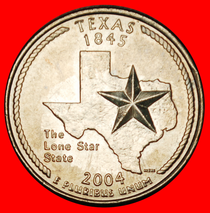 Ⰶ STERN 1845: USA ★ 1/4 DOLLAR 2004D WASHINGTON (1789-1797)! STG STEMPELGLANZ! Rolle★OHNE VORBEHALT!
