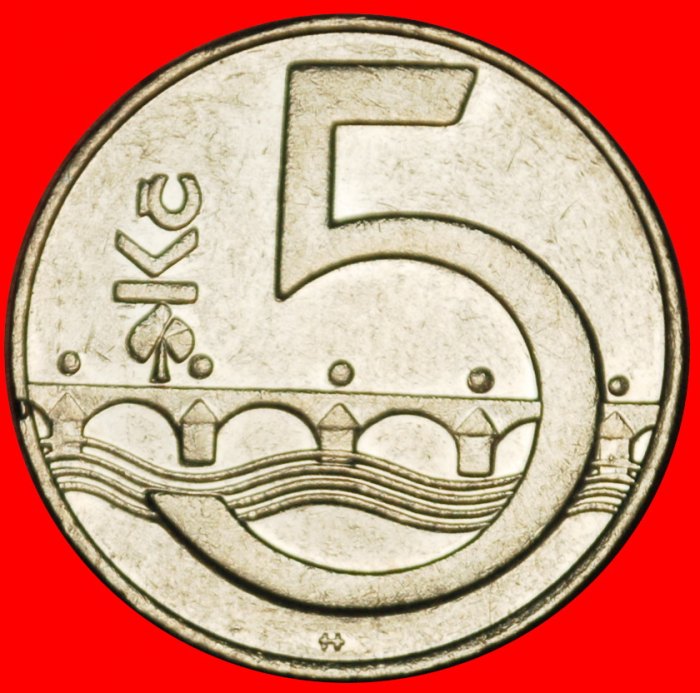 ⰆCANADA (1993-2024):CZECH REPUBLIC★5 CROWNS 1993 BRIDGE MINT LUSTRE! DIE 1+A★LOW START ★ NO RESERVE!