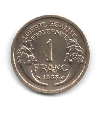 1 Franc Frankreich 1938 (N225)