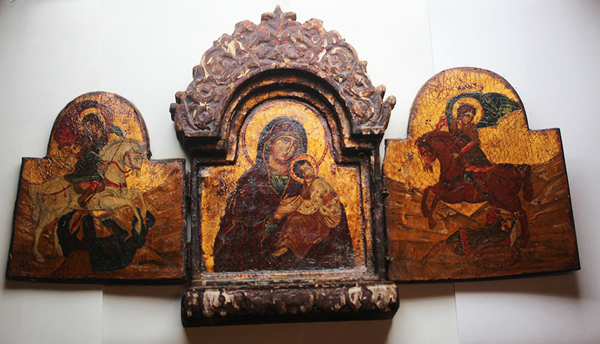 Triptychon Griechenland, um 1800