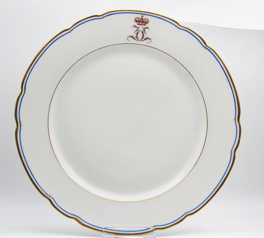 Porzellanteller mit russischem Fürstenwappen, Boyer Paris 1834-1850
