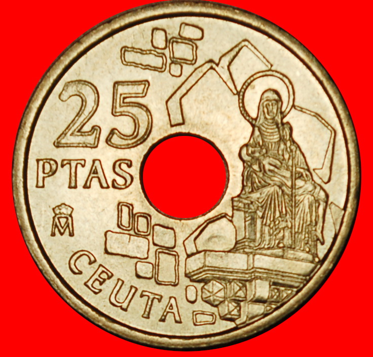 Ⰶ WALLS: SPAIN ★ 25 PESETAS 1998! JUAN CARLOS I (1975-2014) UNC MINT LUSTRE!★LOW START ★ NO RESERVE!