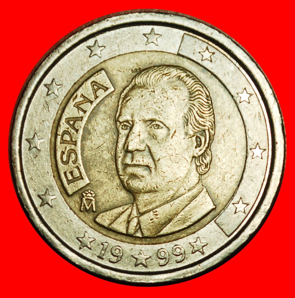 Ⰶ PHALLIC TYPE 1999-2006: SPAIN ★ 2 EURO 1999! JUAN CARLOS I (1975-2014)★LOW START ★ NO RESERVE!