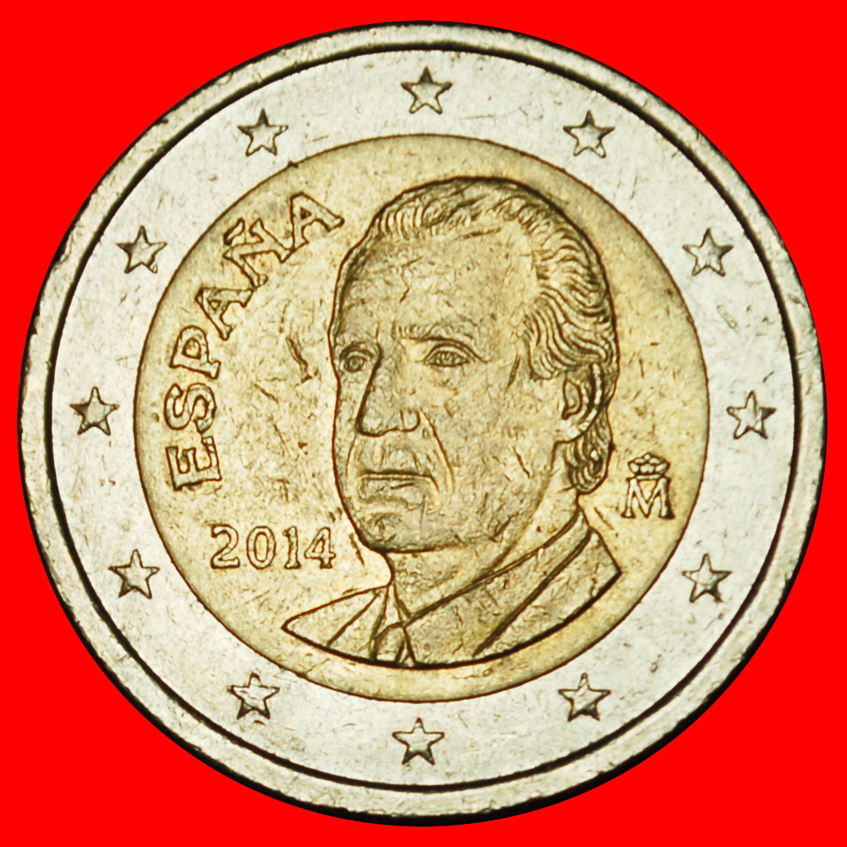 Ⰶ NON-PHALLIC TYPE 2010-2014: SPAIN ★ 2 EURO 2014! JUAN CARLOS I (1975-2014)★LOW START ★ NO RESERVE!