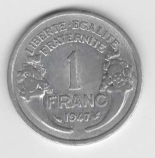 1 Francs Frankreich 1947 C (N226)