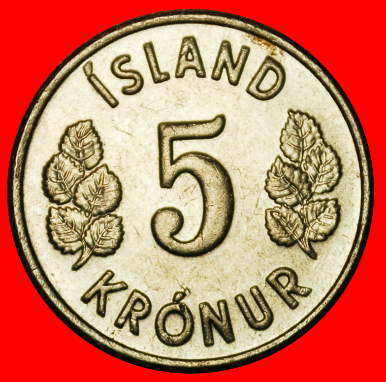 Ⰶ GREAT BRITAIN 4 SPIRITS (1969-1980): ICELAND ★ 5 CROWNS 1978 MINT LUSTRE!★LOW START ★ NO RESERVE!