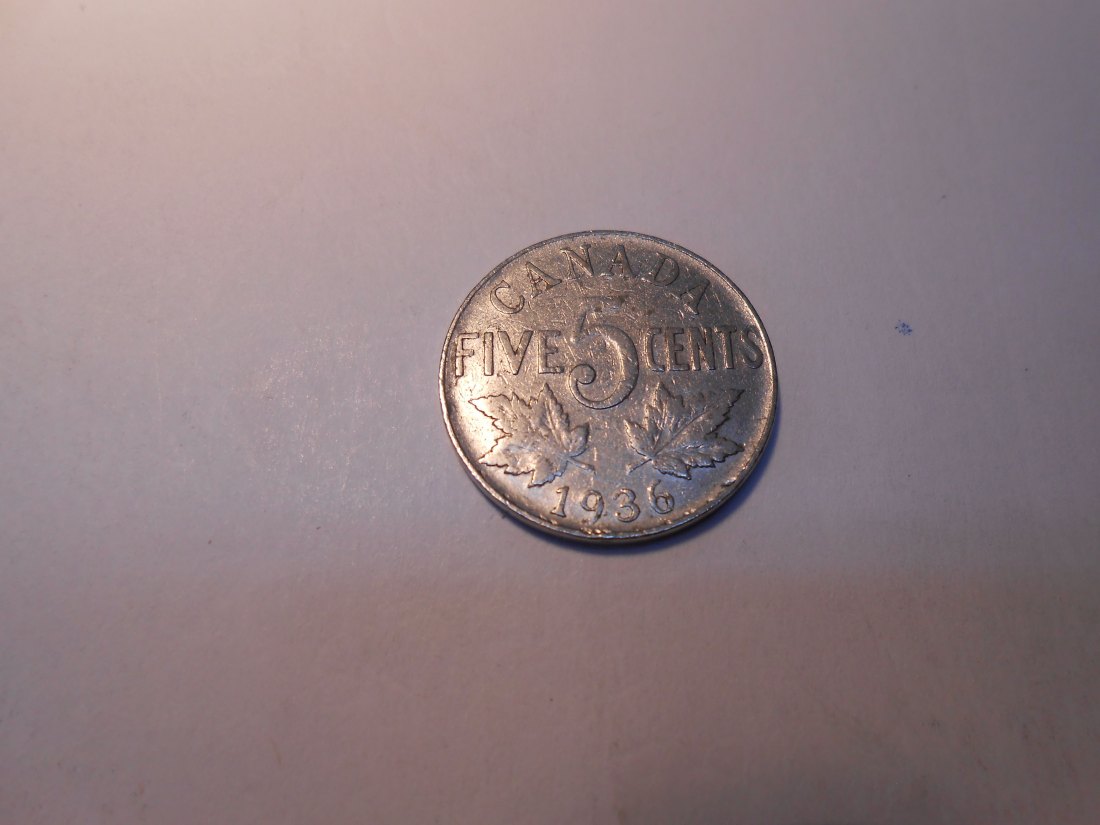  Kanada 5 Cent 1936 Georg V. ( Nickel )   