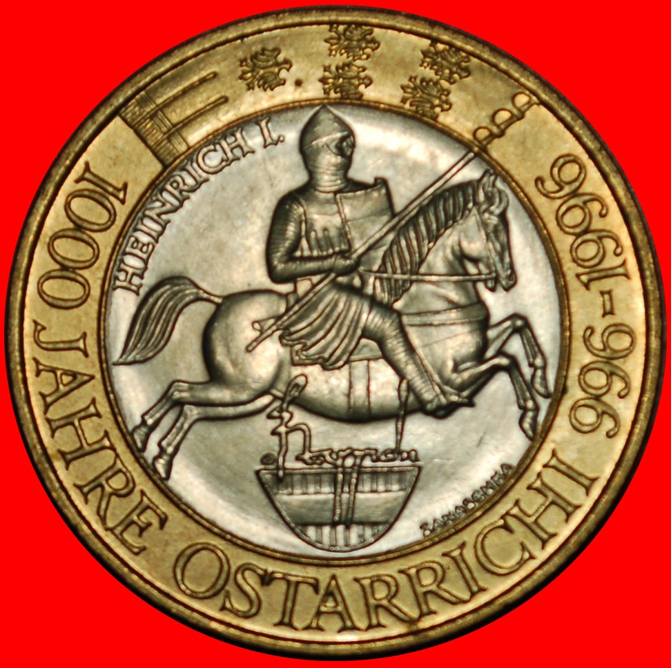 Ⰶ HENRY I (994-1018): AUSTRIA ★ 50 SHILLINGS 996-1996 UNC MINT LUSTRE! ★LOW START ★ NO RESERVE!