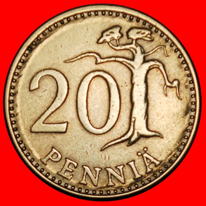 Ⰶ KIEFER (1963-1990): FINNLAND ★ 20 PFENNIG 1971S! ★OHNE VORBEHALT!