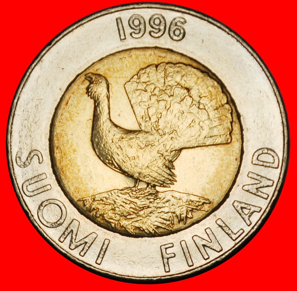 Ⰶ BIMETALLIC (1993-2001): FINLAND ★ 10 MARKS 1996M UNC MINT LUSTRE!★LOW START★NO RESERVE!