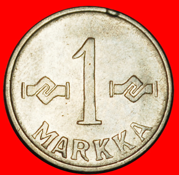 Ⰶ CROSS (1952-1962): FINLAND ★ 1 MARK 1955 MINT LUSTRE! ★LOW START★NO RESERVE!