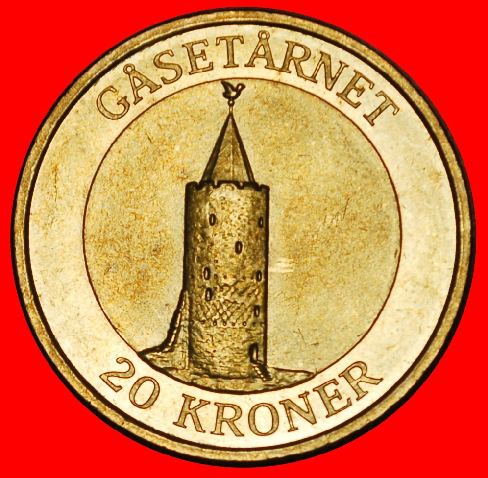 Ⰶ GOLDEN GOOSE 1871: DENMARK ★ 20 CROWNS 2004! MARGRETHE II (1972-) UNC LUSTRE★LOW START★NO RESERVE!
