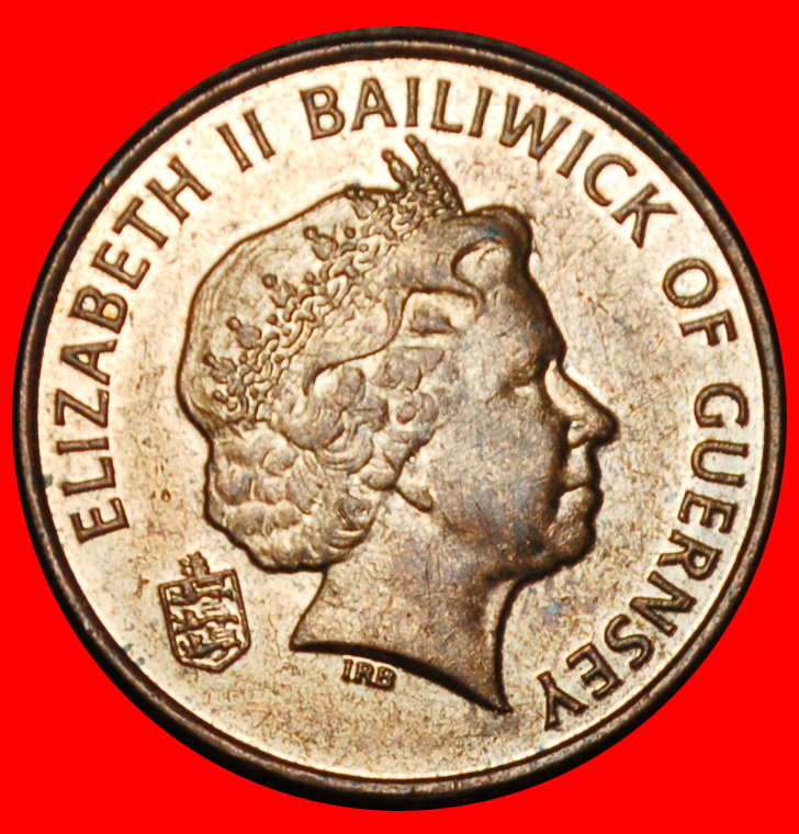  Ⰶ GROSSBRITANNIEN (1998-2012): GUERNSEY★1 PENNY 2012 KRABBEN! ELISABETH II 1953-2022★OHNE VORBEHALT!   