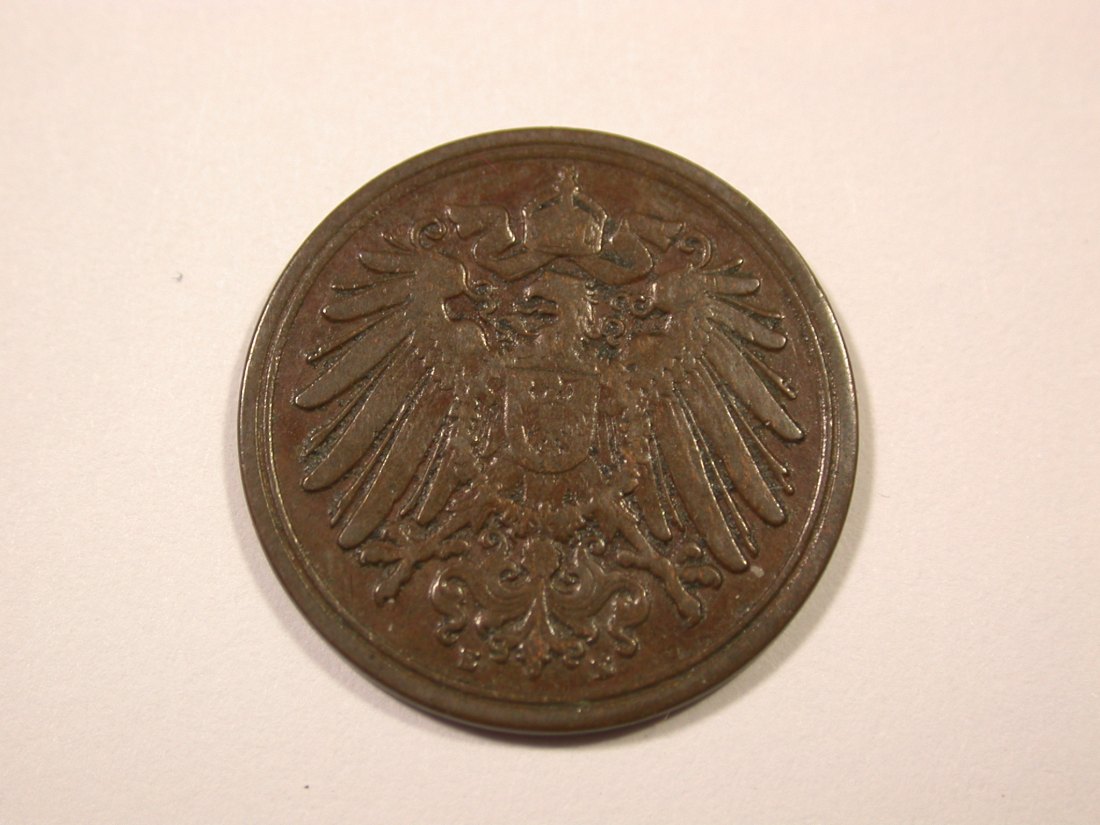  I6 KR  1 Pfennig 1896 E in ss  Originalbilder   