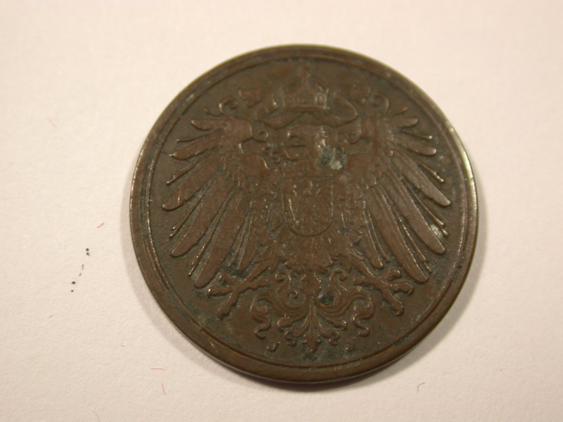  I6 KR  1 Pfennig 1907 J in ss  Originalbilder   